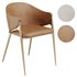Luxury Brass Mink Velvet Dining Chair - Thumbnail 5
