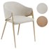 Luxury Brass Mink Velvet Dining Chair - Thumbnail 1