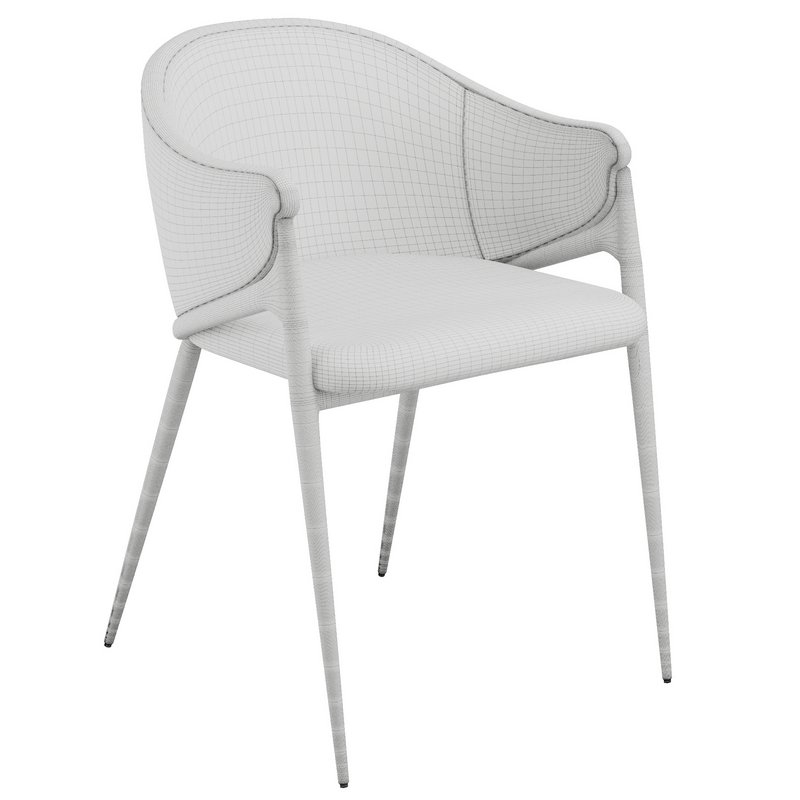 Luxury Brass Mink Velvet Dining Chair - Image 4