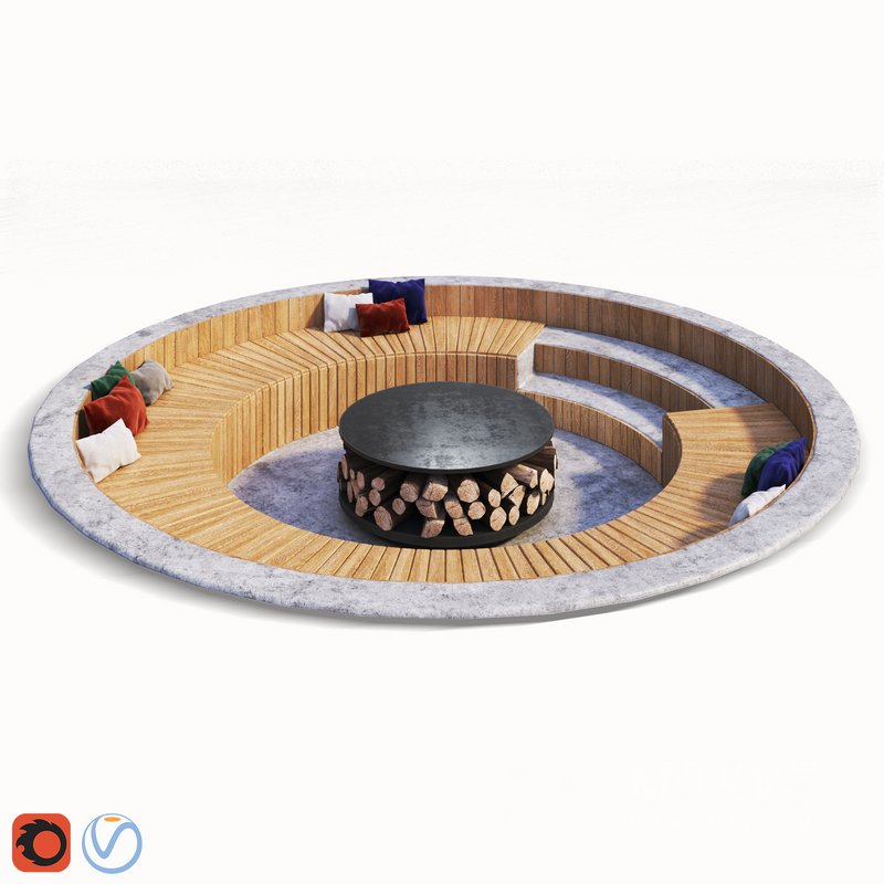 Outdoor roundseat03 - Image 2