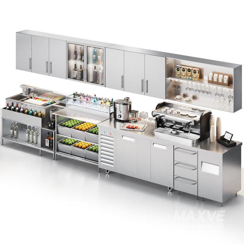 Cafe Bar Equipment  Cocktail workstation01 - Image 4