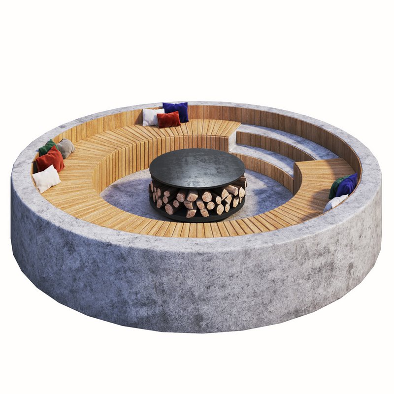 Outdoor roundseat03 - Image 4