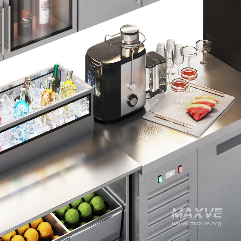 Cafe Bar Equipment  Cocktail workstation01 - Image 3