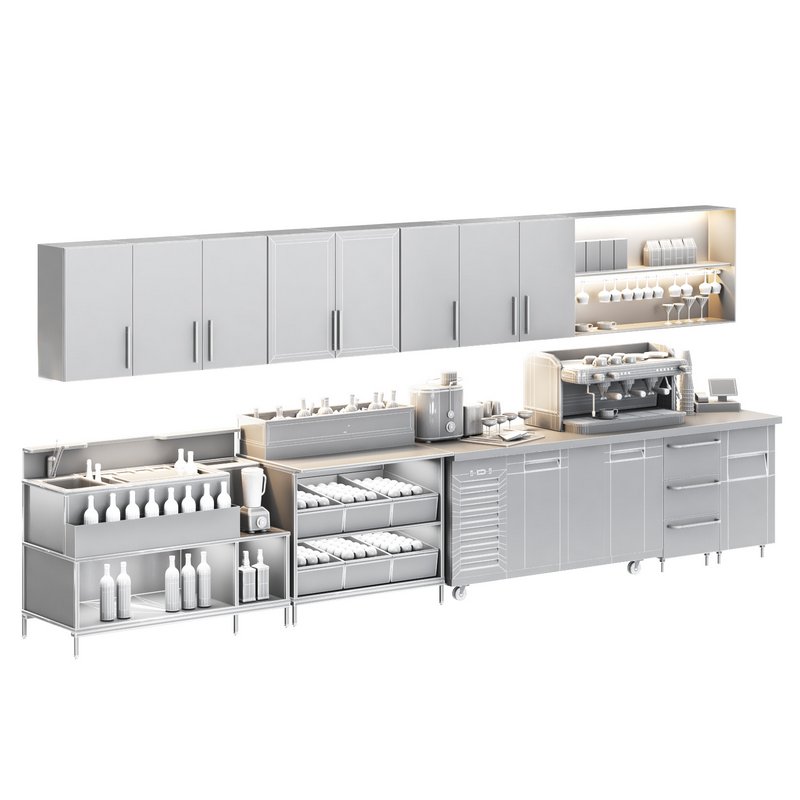 Cafe Bar Equipment  Cocktail workstation01 - Image 7