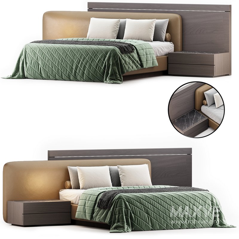 Double bed by Lazzoni - Image 3