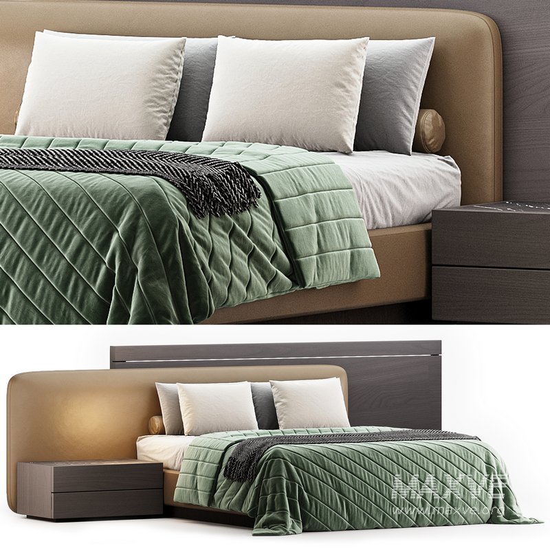 Double bed by Lazzoni - Image 1