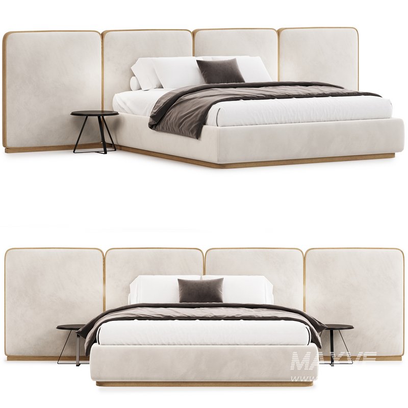 Gem Upholstered King Queen Bed - Image 3