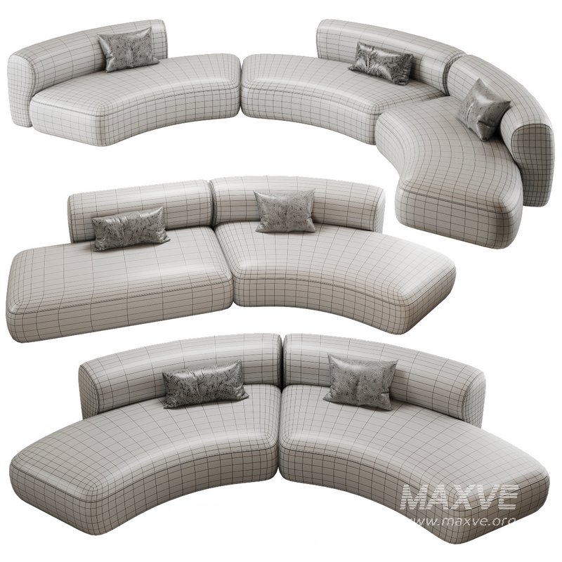 MDF ITALIA Cosy Curve Sofa - Image 2