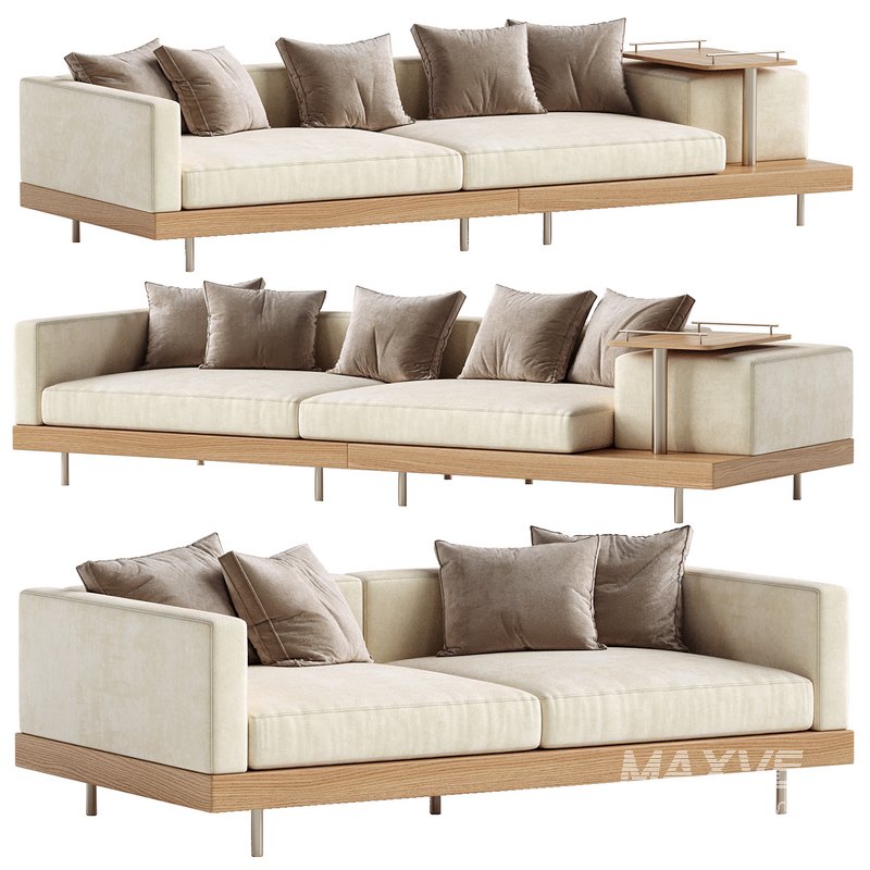 Japandi XXL Wooden Sofa 01 - Image 1