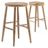 Mengwi Mango Wood Bar Stool & Weathered Oak Stool - Thumbnail 3