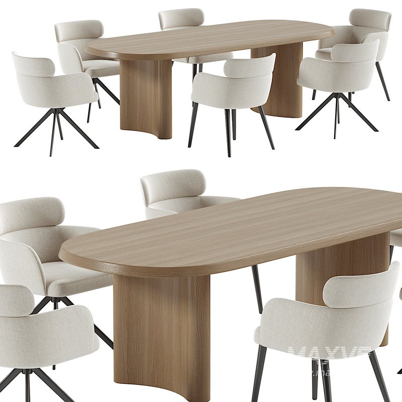 LAY armchair & ALTURA Dining Table - Image 1