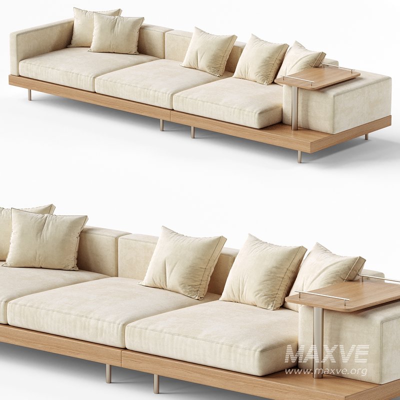 Japandi XXL Wooden Sofa 02 - Image 2