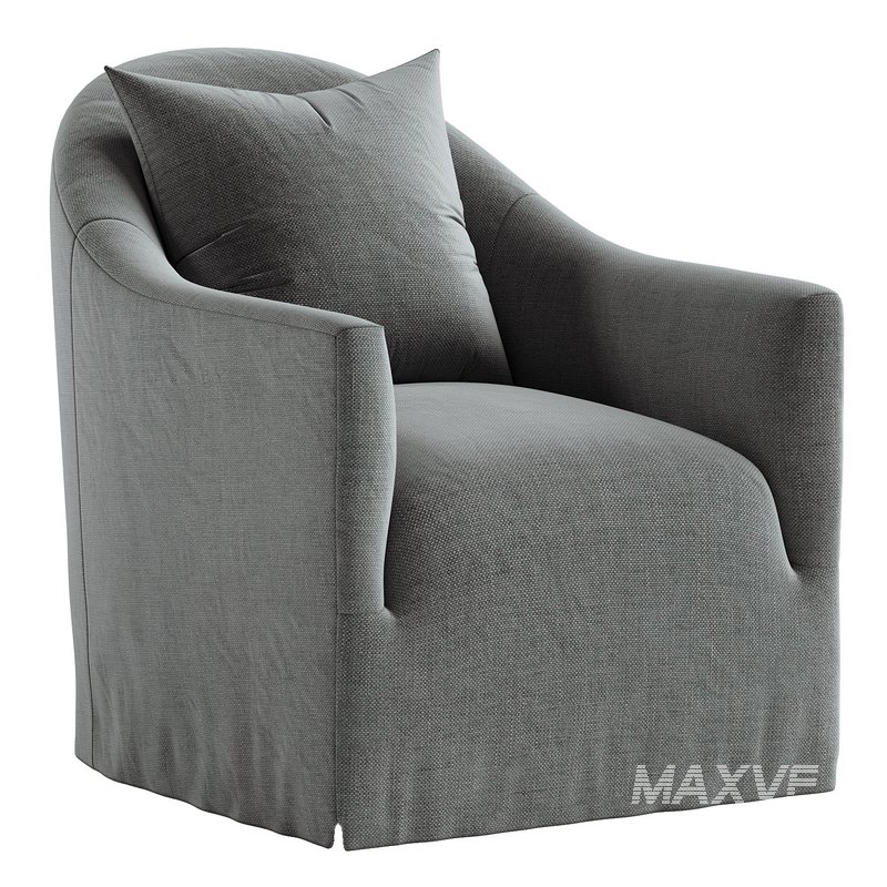 Trudeaux Slipcover Swivel Chair - Image 2