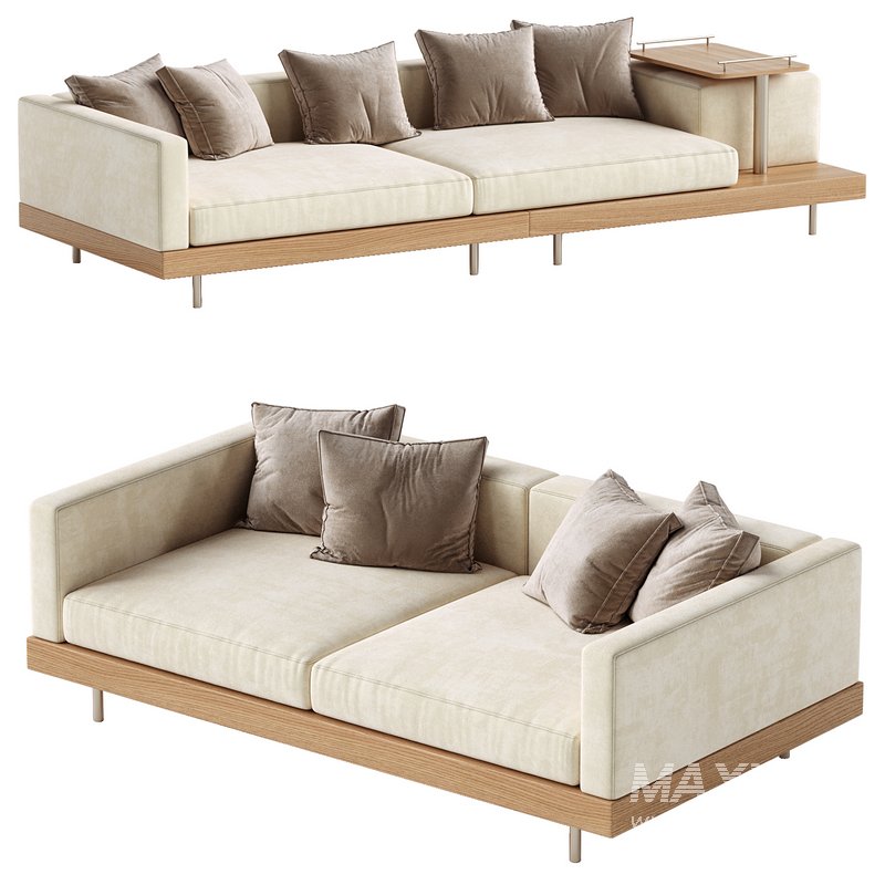 Japandi XXL Wooden Sofa 01 - Image 2