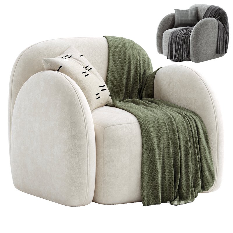Flair Nina Boucle Teddy Accent Chair - Image 1