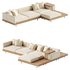 Japandi XXL Wooden Sofa 03 - Thumbnail 1