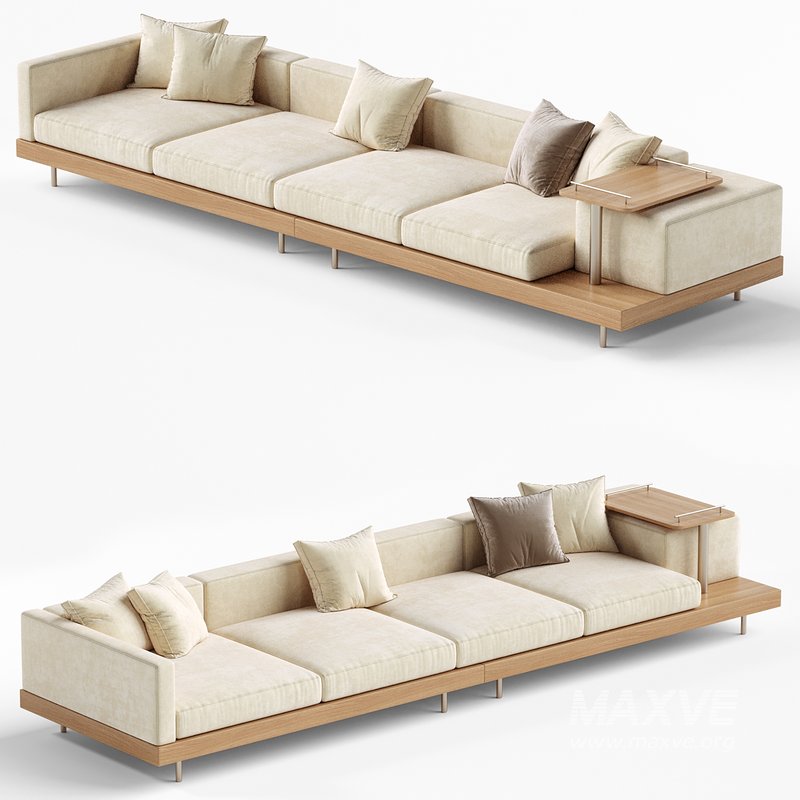 Japandi XXL Wooden Sofa 02 - Image 3