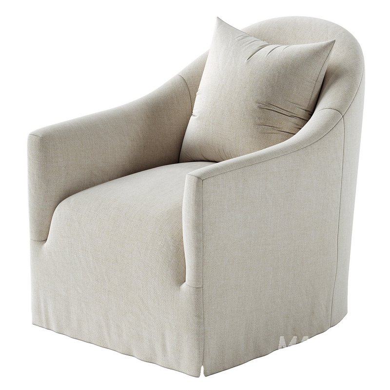 Trudeaux Slipcover Swivel Chair - Image 1