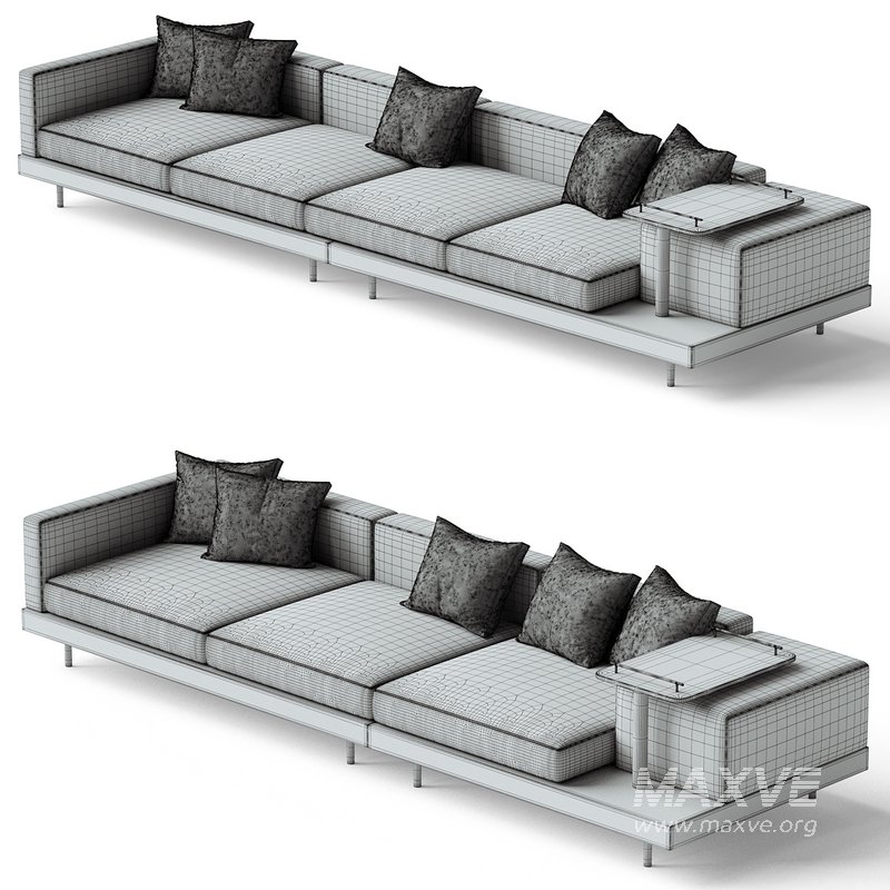 Japandi XXL Wooden Sofa 02 - Image 4