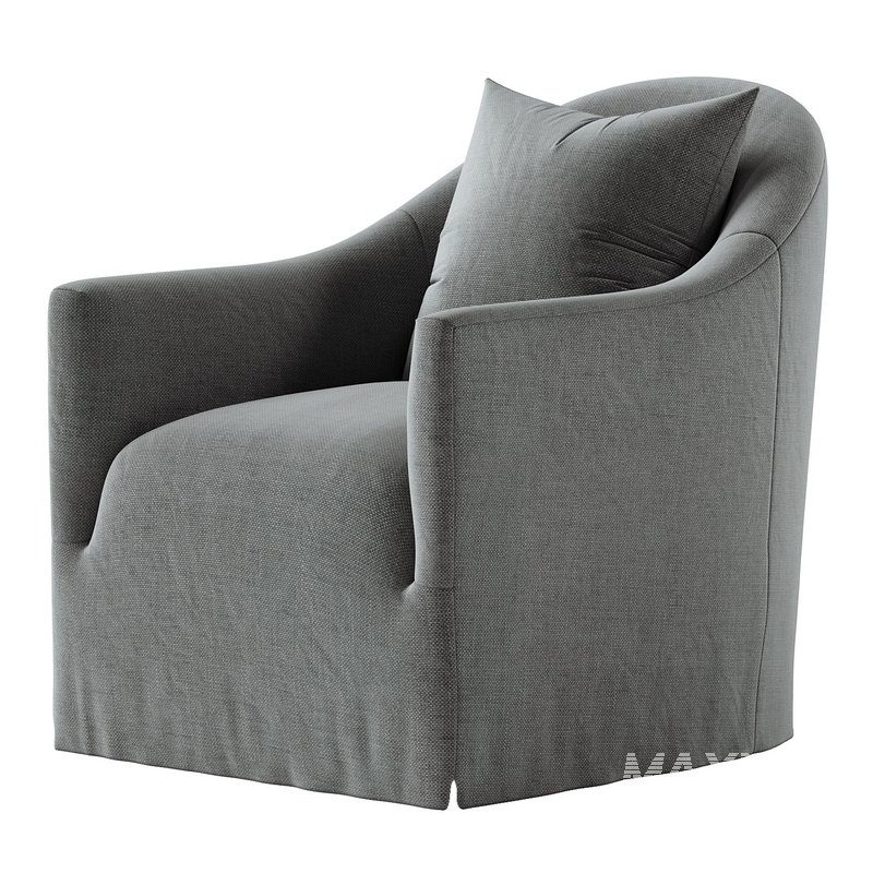 Trudeaux Slipcover Swivel Chair - Image 4