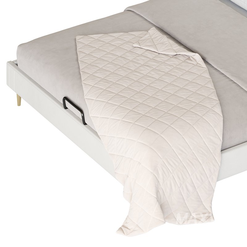 Soild Wood Bed with Camelback Panel Headboard - Image 11