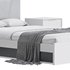 Gray Faux Leather Upholstered Bed - Thumbnail 10