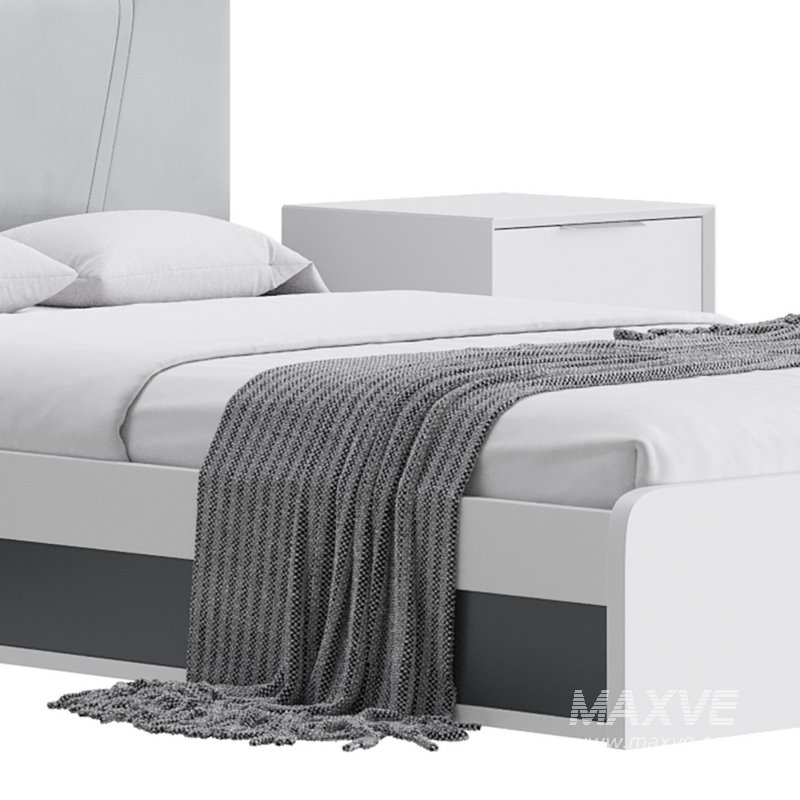 Gray Faux Leather Upholstered Bed - Image 10