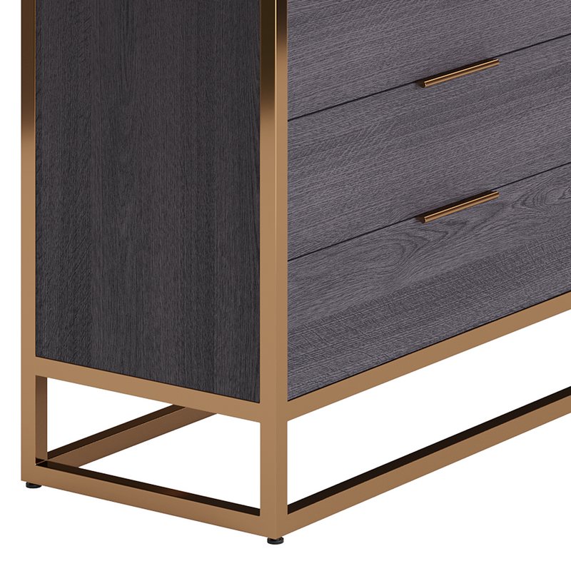 Oxford Black 6-Drawer Dresser - Image 10