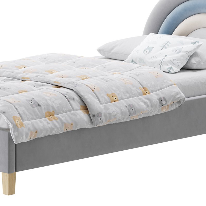 Rainbow Kids Velvet Finish Bed - Image 10