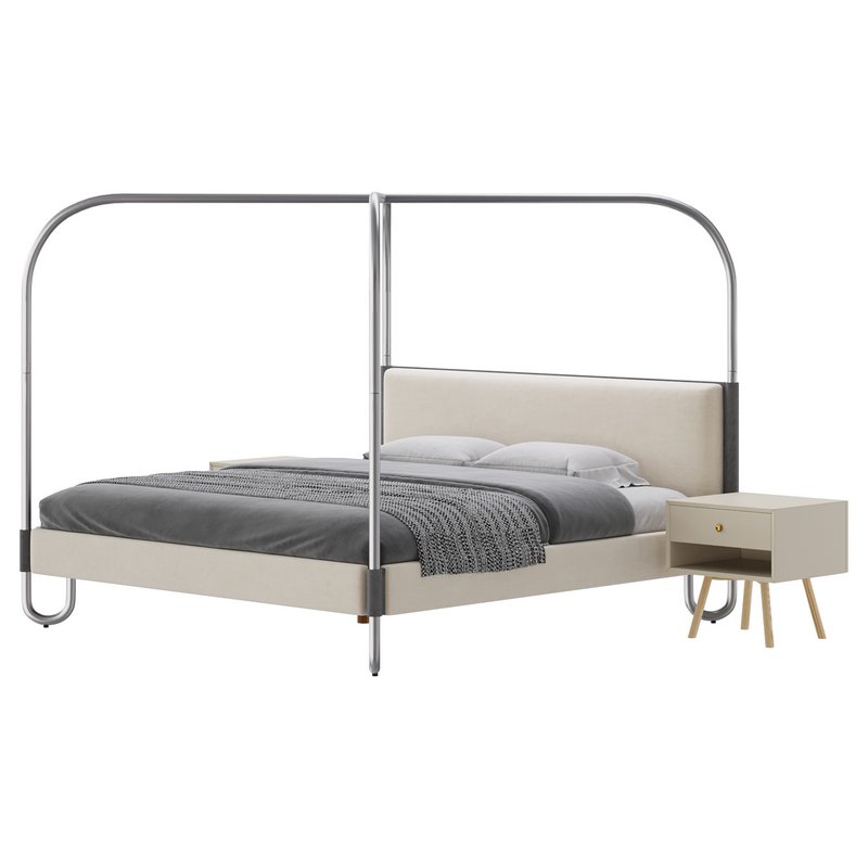 Gracia King Upholstered Canopy bed - Image 10