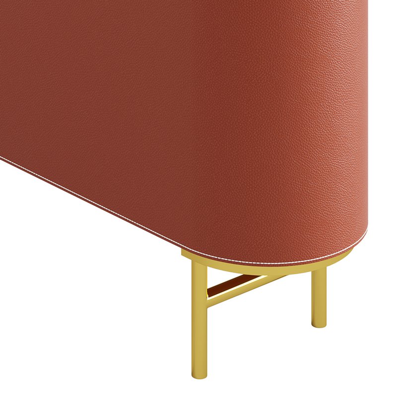 Modern Metal Sideboard Credenza with Three Drawers Narrow Size - Image 10