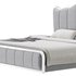 White Upholstered Bed with Headboard - Thumbnail 10