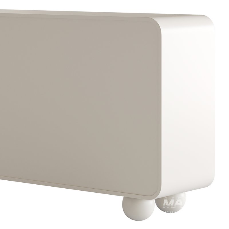 White Solid and Manufactured Wood Sideboard Credenza - Image 10