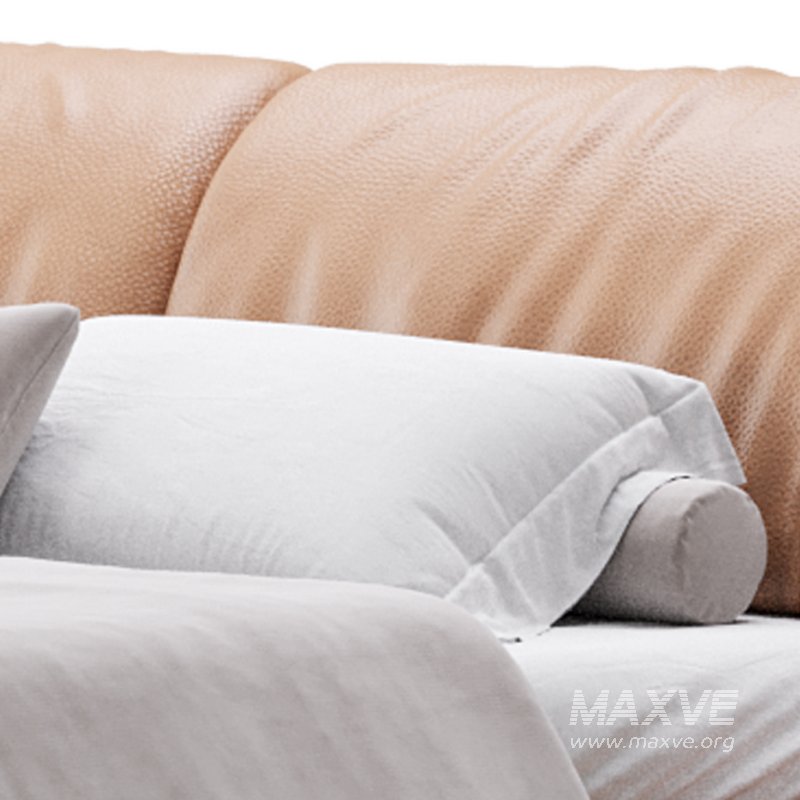 Brown Genuine Leather Bed - Image 5