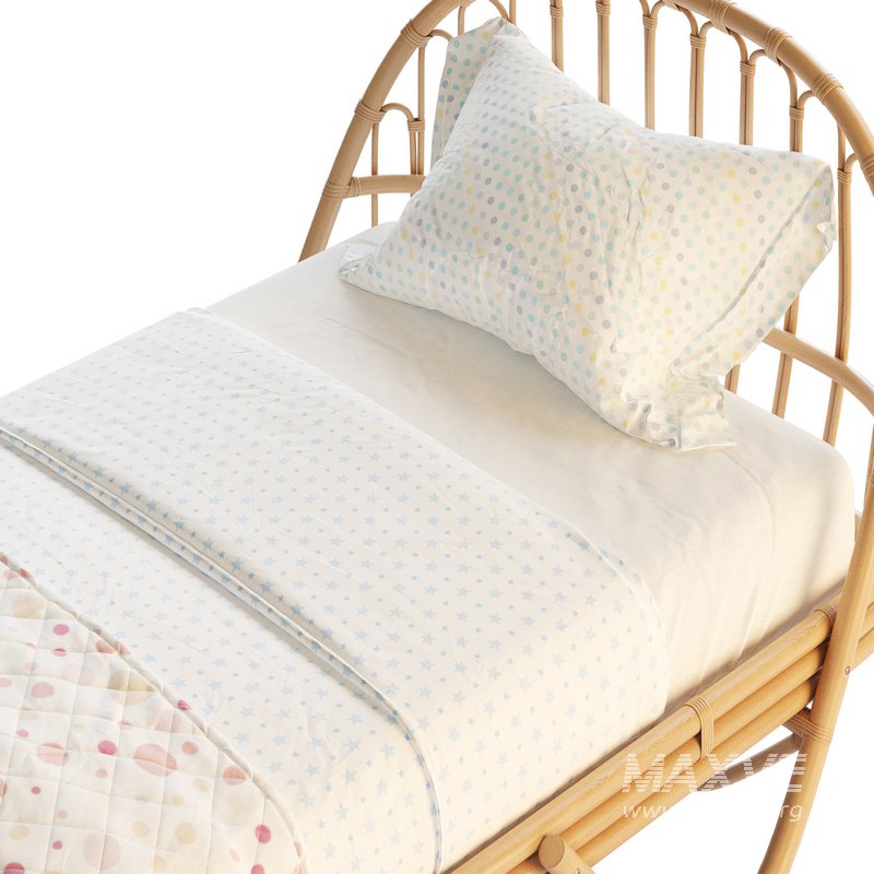 Malu Vintage Rattan Bed - Image 11