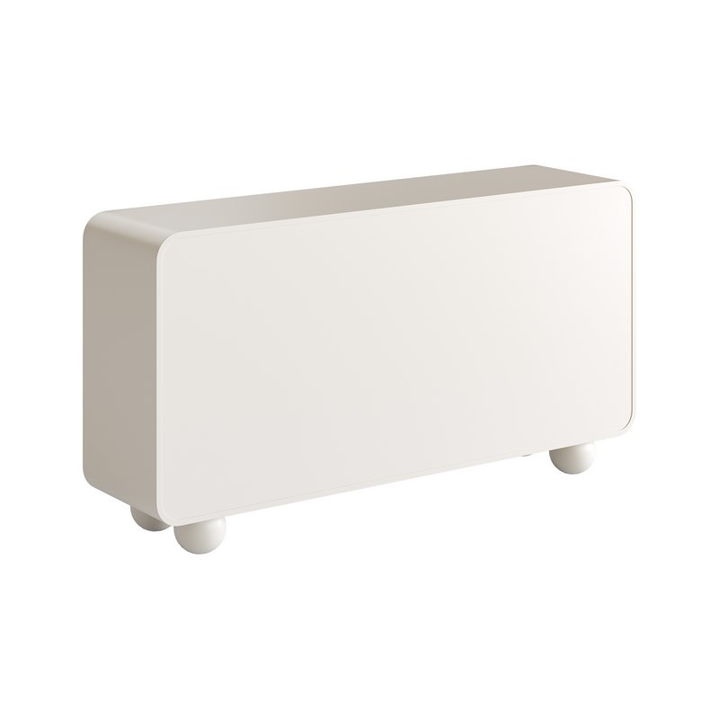 White Solid and Manufactured Wood Sideboard Credenza - Image 11