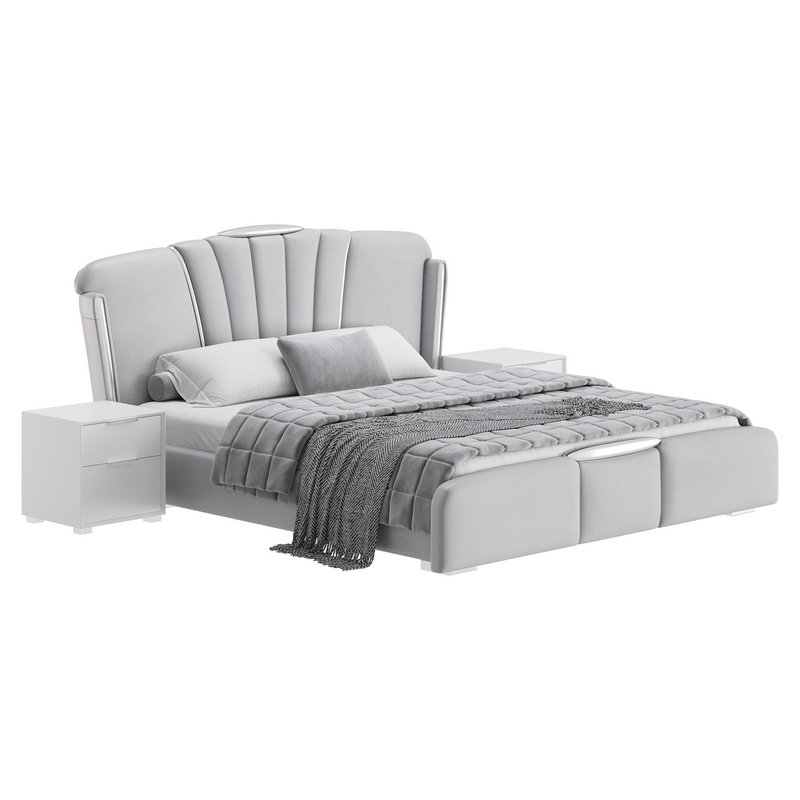 Grey Modern Bed - Image 11