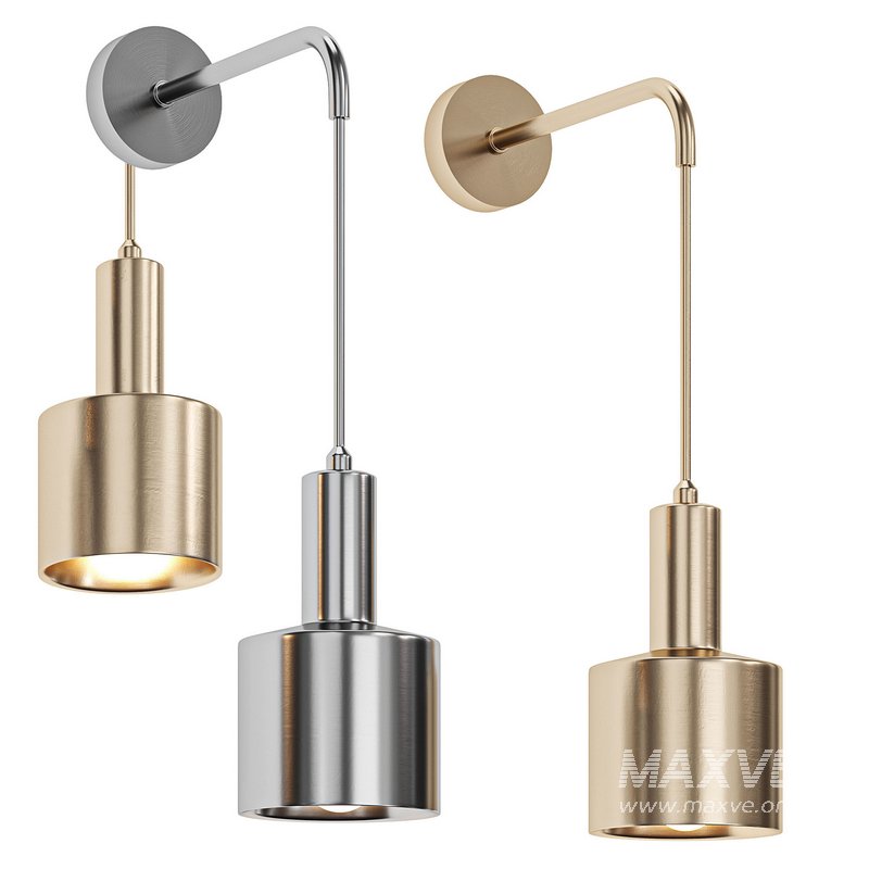 Colgando Gold Tone Wall Lamp - Image 1