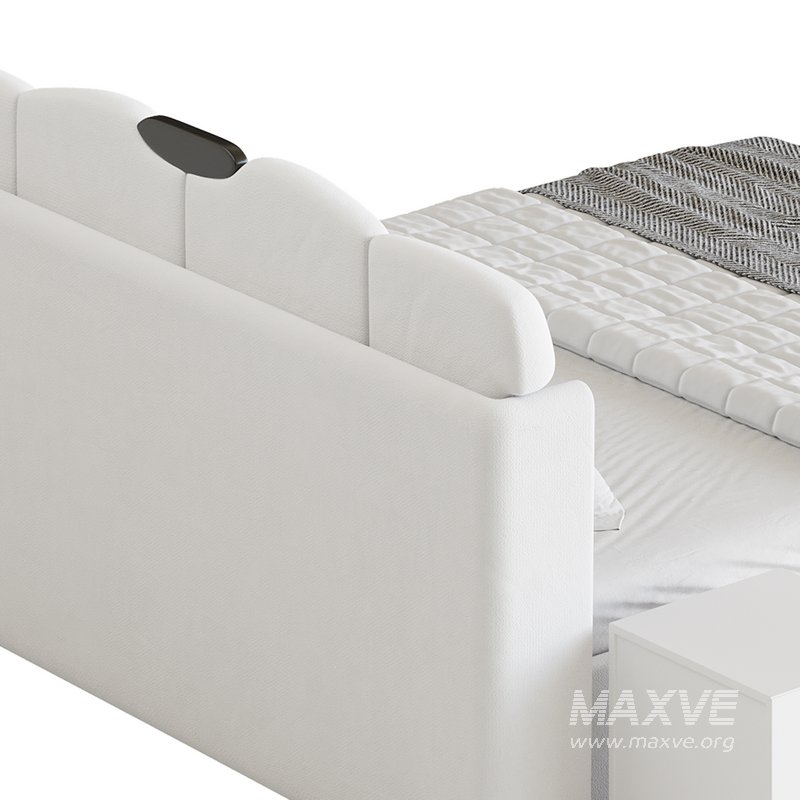 Modern Wingback Upholstered Headboard Bed - Image 11