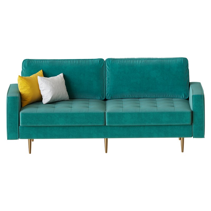 Velvet Fabric Sofa Couch - Image 11