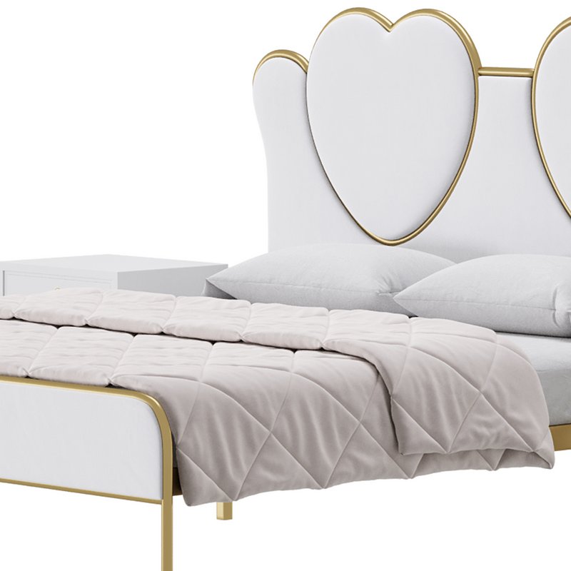 Glam Upholstered Headboard Bed - Image 13