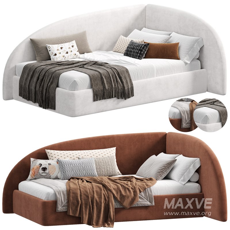 Amelia Bed LEFT Velutto by etomebel - Image 2