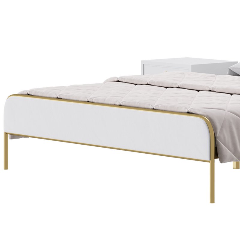 Glam Upholstered Headboard Bed - Image 11