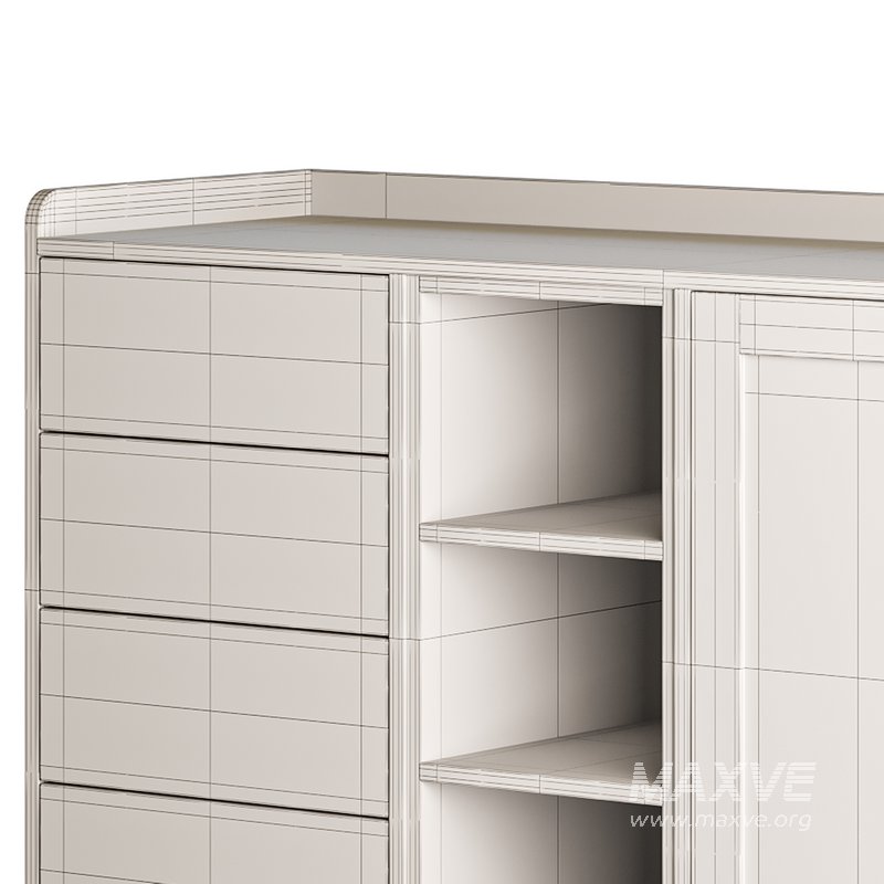 Asian Brown Wood Sideboard - Image 12