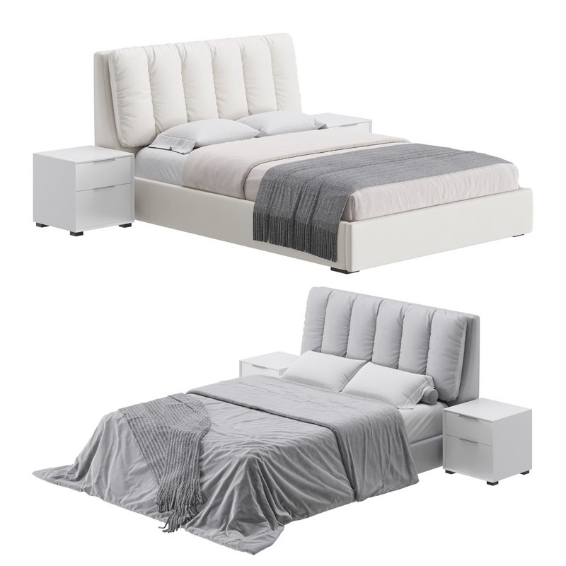 White Modern Twin Bed - Image 1