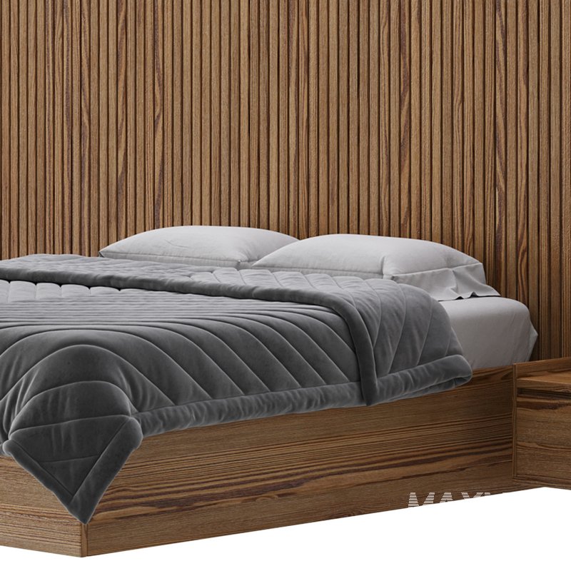 Batten White Oak King Plinth-Base Storage bed - Image 13