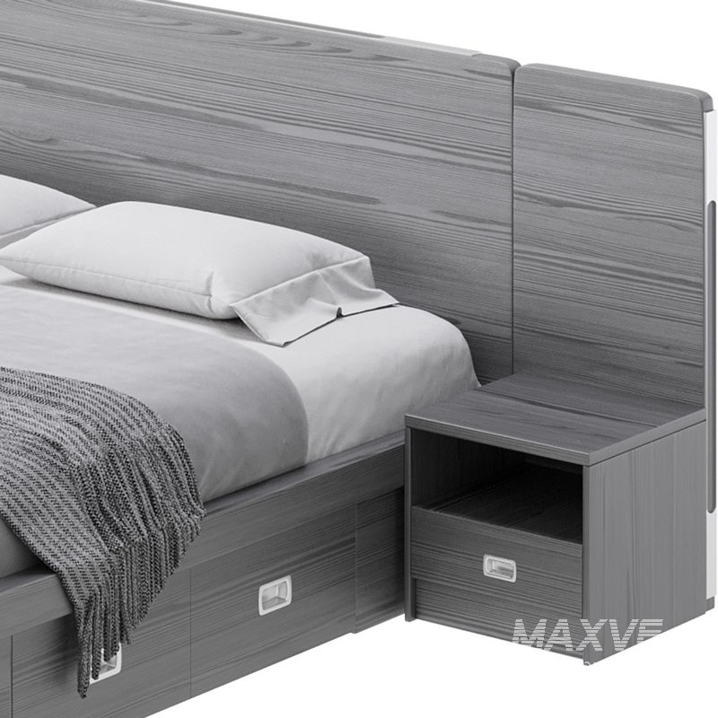 Brown Wooden Panel Bed - Image 12