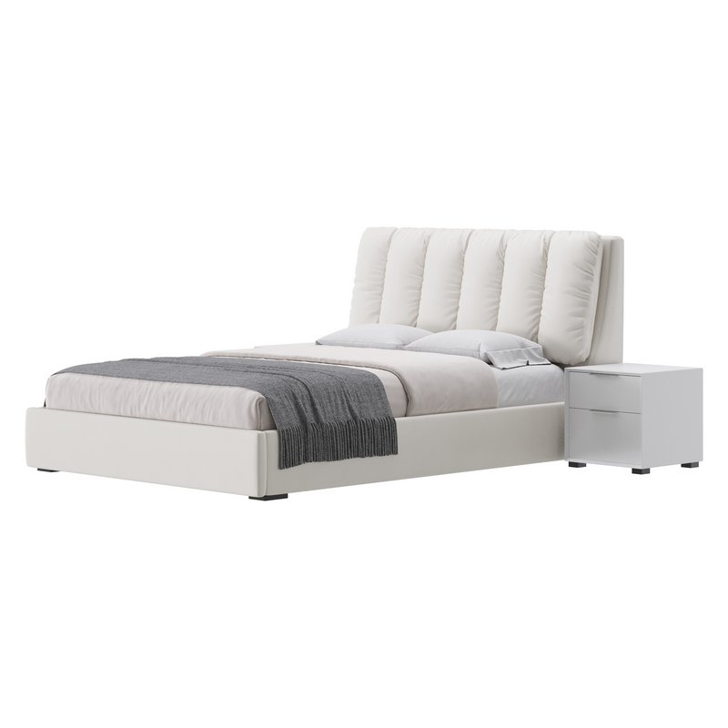 White Modern Twin Bed - Image 13