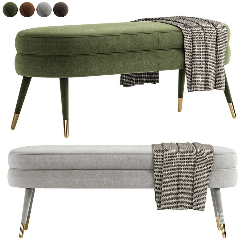 Betty Velvet Bench By Burkedecor - Image 1
