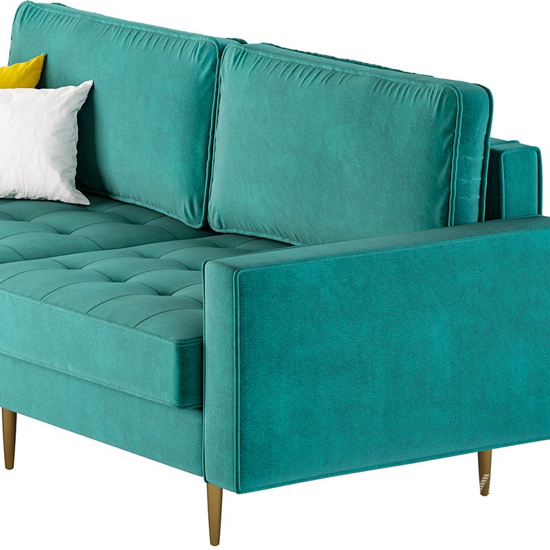 Velvet Fabric Sofa Couch - Image 14